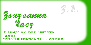 zsuzsanna macz business card